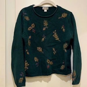 Fall Foliage Green Sweater